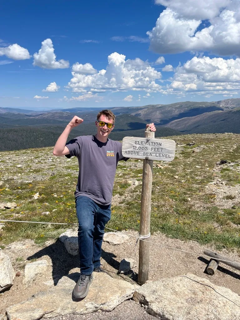 At the top of a Colorado peak