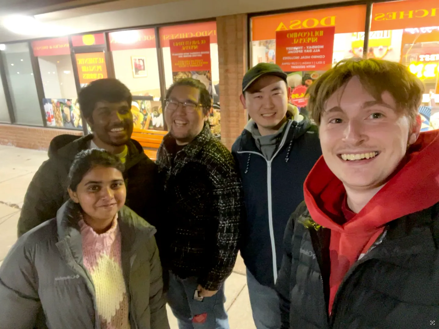 Dinner out with friends